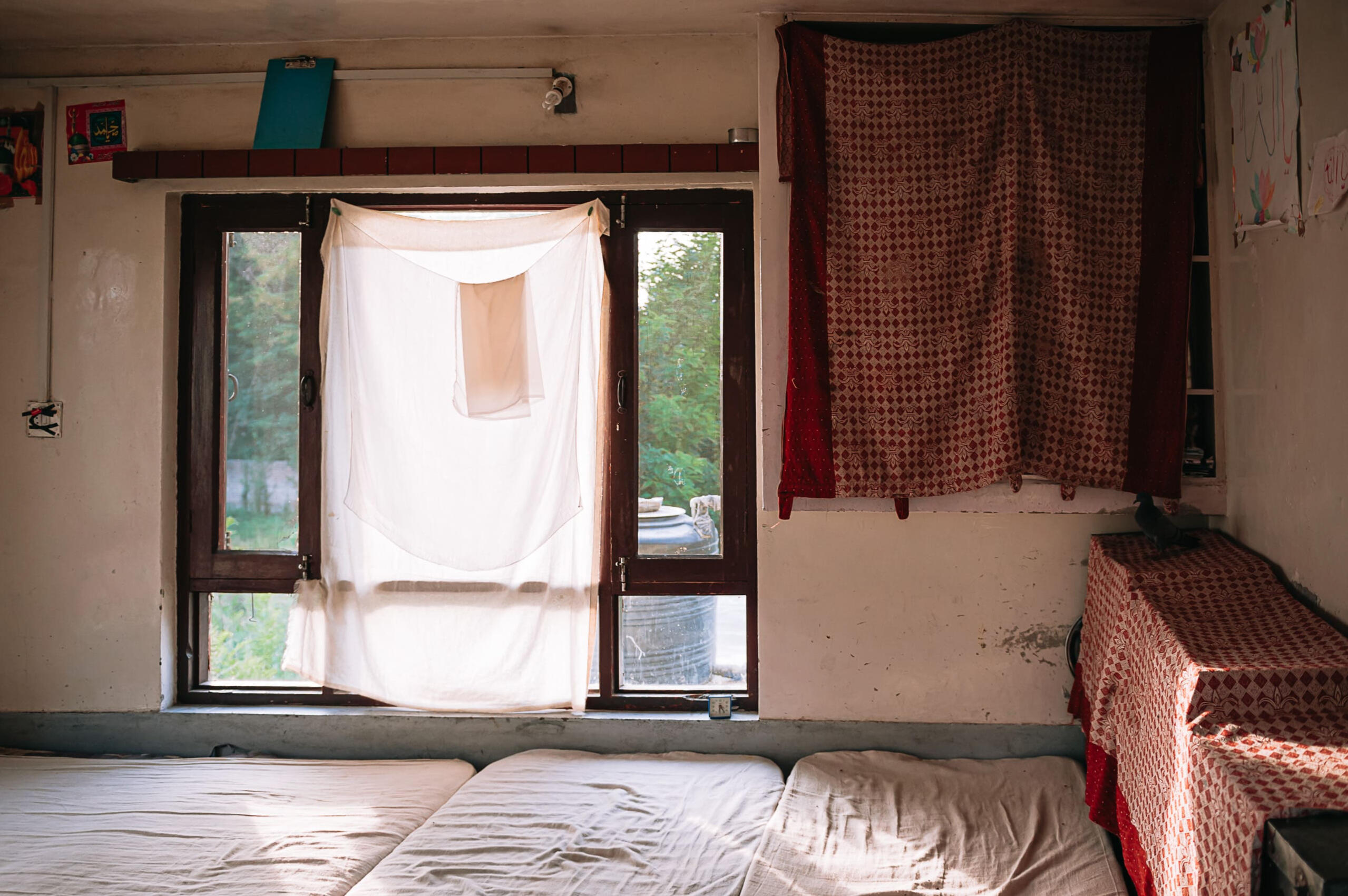A bedroom in the shelter